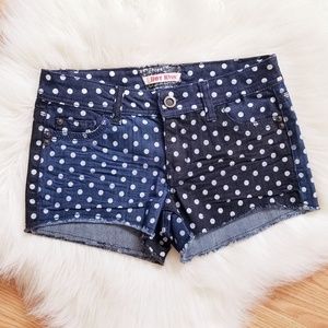 NWOT Hot Kiss Polka Dot Denim Shorts
